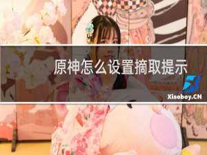 原神怎么设置摘取提示