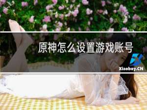 原神怎么设置游戏账号