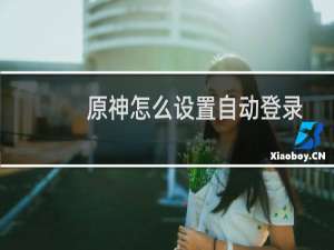 原神怎么设置自动登录