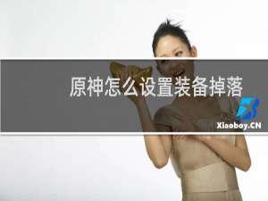 原神怎么设置装备掉落