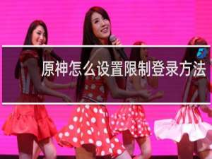 原神怎么设置限制登录方法