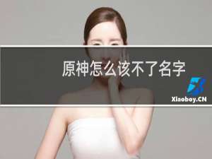原神怎么该不了名字