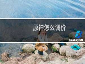 原神怎么调价