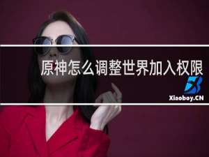 原神怎么调整世界加入权限