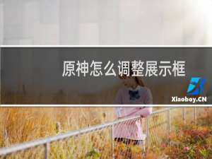 原神怎么调整展示框