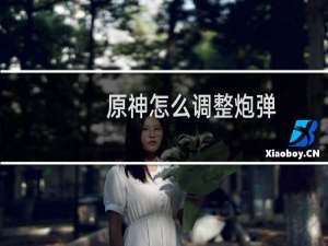 原神怎么调整炮弹