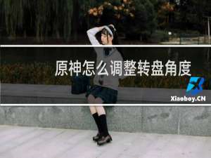原神怎么调整转盘角度