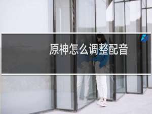 原神怎么调整配音