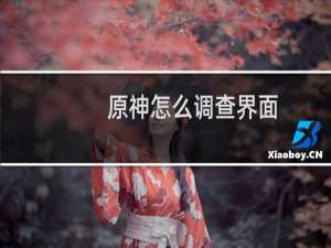 原神怎么调查界面