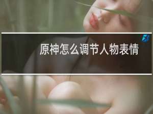 原神怎么调节人物表情