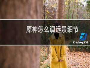 原神怎么调远景细节