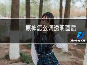 原神怎么调透明画质