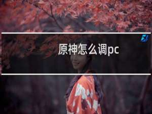 原神怎么调pc