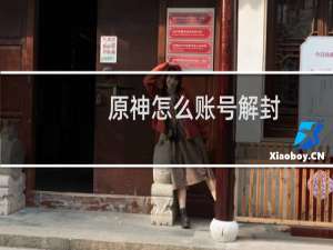原神怎么账号解封
