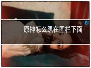 原神怎么趴在围栏下面