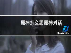 原神怎么跟原神对话