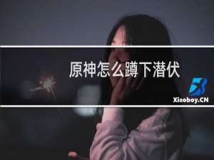 原神怎么蹲下潜伏