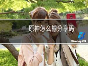 原神怎么输分享码