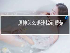 原神怎么迅速找到蘑菇