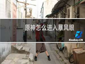 原神怎么进入暴风眼