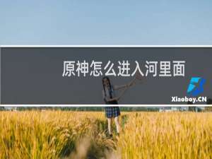 原神怎么进入河里面