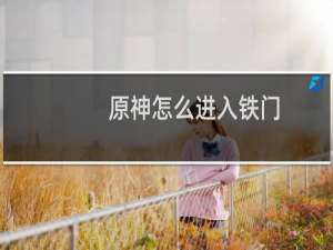 原神怎么进入铁门