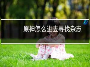 原神怎么进去寻找杂志