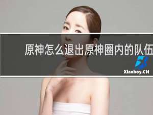 原神怎么退出原神圈内的队伍