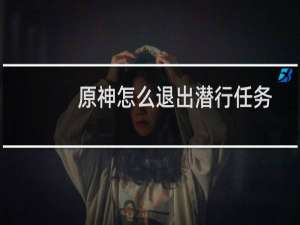 原神怎么退出潜行任务
