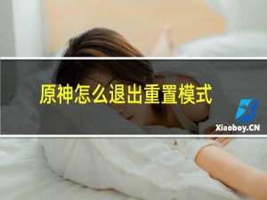 原神怎么退出重置模式