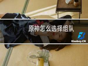 原神怎么选择组队