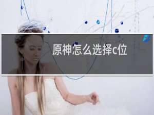 原神怎么选择c位