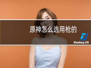 原神怎么选用枪的