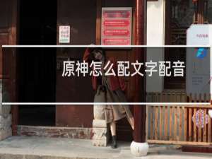 原神怎么配文字配音