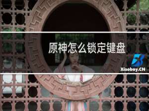 原神怎么锁定键盘