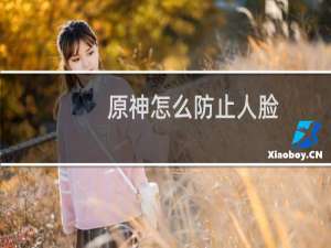 原神怎么防止人脸