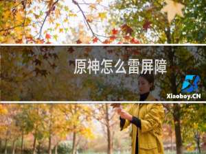 原神怎么雷屏障