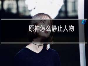 原神怎么静止人物