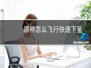 原神怎么飞行快速下坠