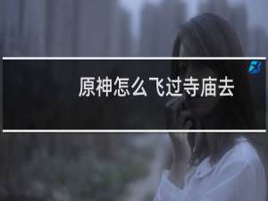 原神怎么飞过寺庙去