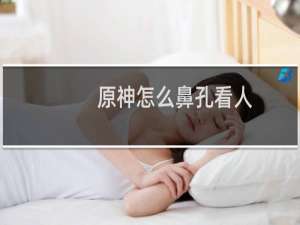 原神怎么鼻孔看人