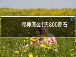 原神怎么1天800原石