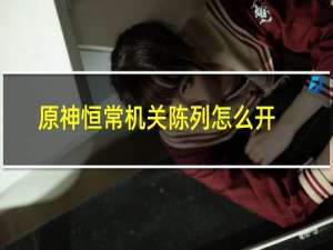 原神恒常机关陈列怎么开