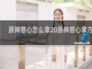 原神慈心怎么拿 原神慈心拿方法