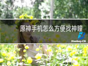 原神手机怎么方便找神瞳
