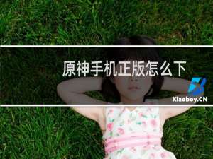 原神手机正版怎么下