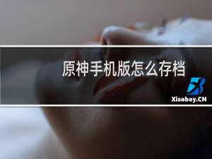 原神手机版怎么存档