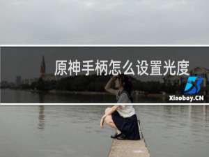 原神手柄怎么设置光度