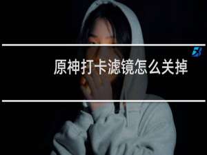 原神打卡滤镜怎么关掉