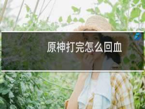 原神打完怎么回血
